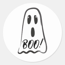 BOO! Söt spök Halloween kostym fest Runt Klistermärke