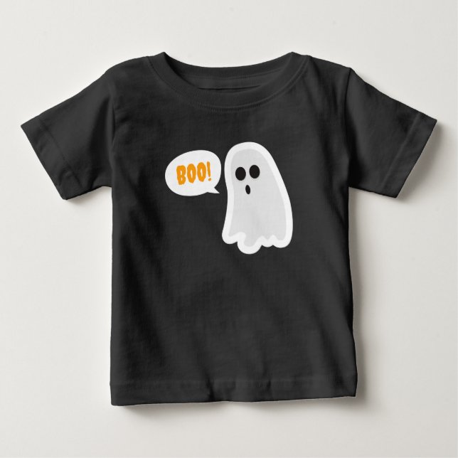 BOO! Söt Spök Halloween T-Shirt (Framsida)