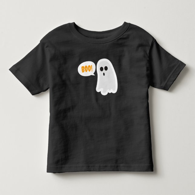 BOO! Söt Spök Halloween T-Shirt (Framsida)