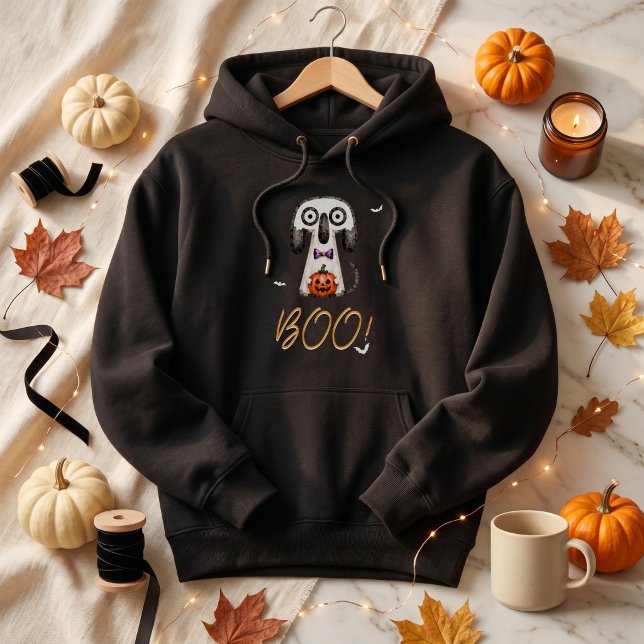 BOO Söt Spök Halloween Tröja Hoodie (Skapare uppladdad)