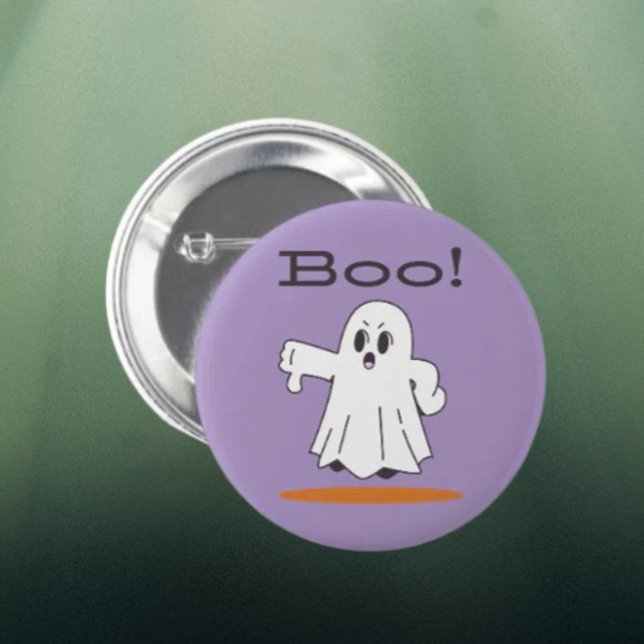 Boo! Söt Spöke Rollig Halloween-knapp Knapp (Skapare uppladdad)
