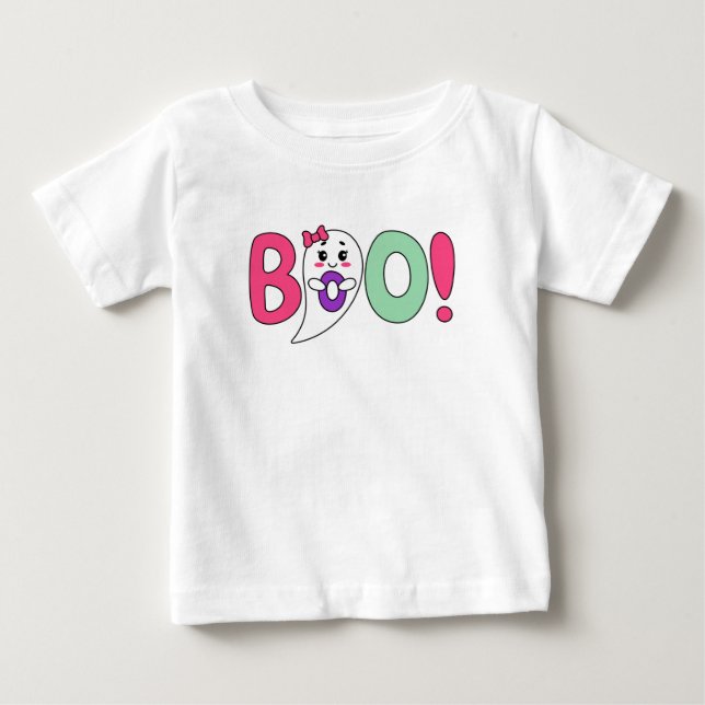 boo söt spöke  t shirt (Framsida)