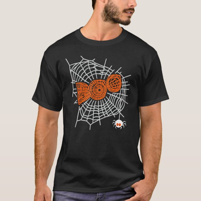 Boo Spider Web For Woman  Cute Spider Web Graphic T Shirt (Framsida)