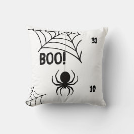 BOO! Spider & Web Halloween Throw Pillow Kudde