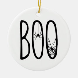 Boo Spindel & Spindelnät Kuslig Ominnlig Halloween Julgransprydnad Keramik
