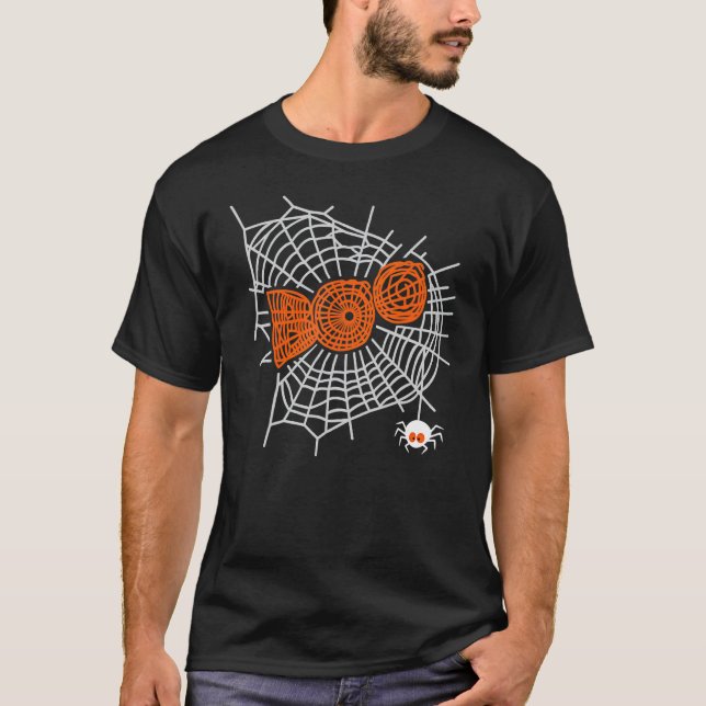 Boo-Spindelnät för grafik för Spindelnät av kvinnl T Shirt (Framsida)