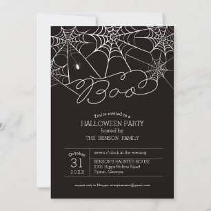 Boo Spindelnät Halloween-fest Invitation Inbjudningar