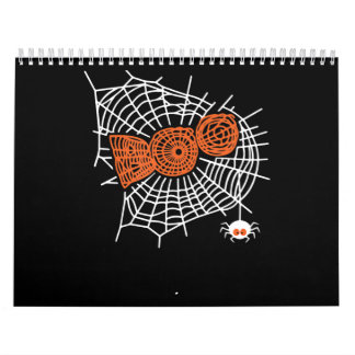 Boo-Spindelnät - luddigt Spindelnät grafik Kalender
