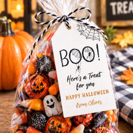 BOO Spindlar & Spindelnät Halloween presentkort ta Presentetikett