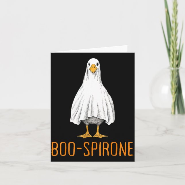Boo-spirone Anka Spök Apotek Halloween Kort (Framsida)
