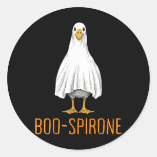 Boo-spirone Anka Spök Apotek Halloween Runt Klistermärke