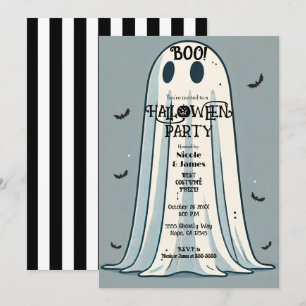 BOO! Spökark Lakrits Grön Halloween Inbjudningar