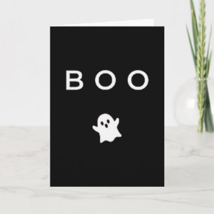 Boo Spöke Halloween Subtil Minimal Höst Rolig Trik Kort