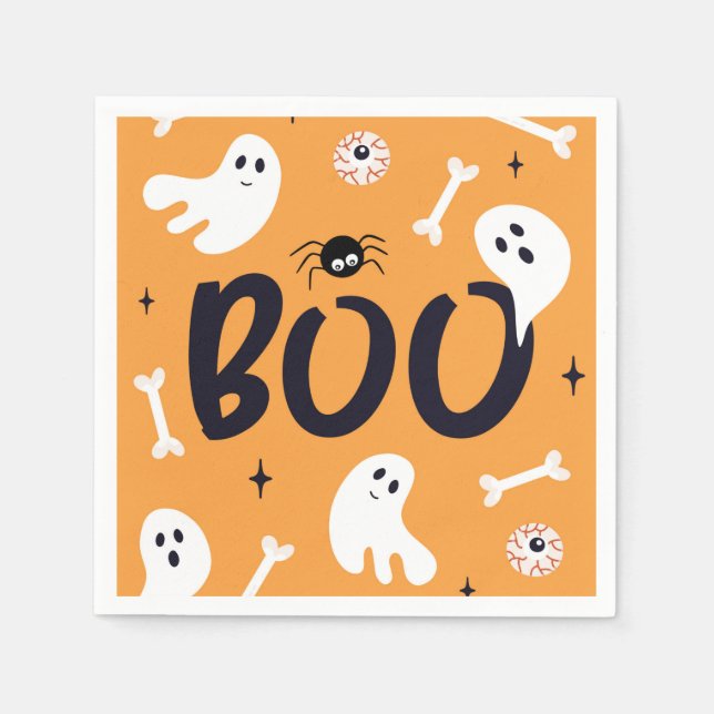 Boo Spöken Papper Napkins Pappersservett (Framsidan)