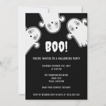 Boo-spöken Skräckinjagande Svart Vitt Halloween-fe