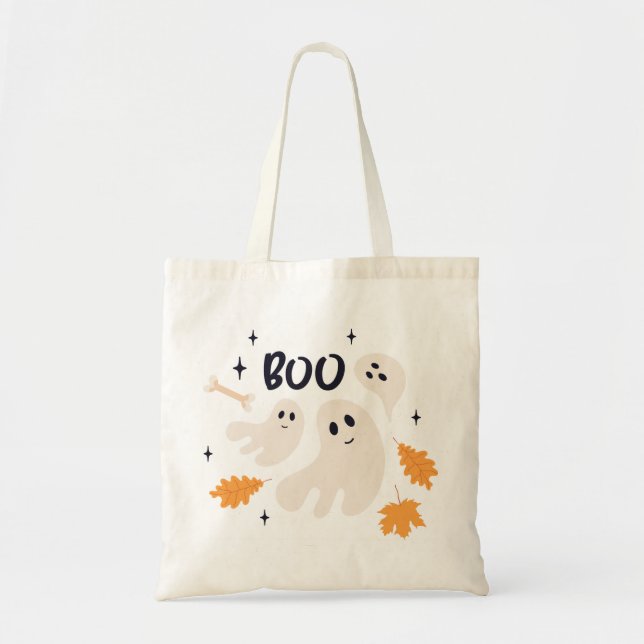 Boo Spöken Tote Bag Tygkasse (Framsidan)