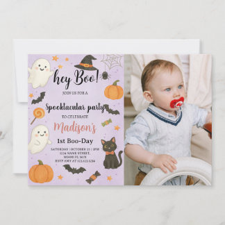 Boo Spooktacular 1:a födelsedagsinbjudan Inbjudningar