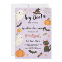 Boo Spooktacular 1:a födelsedagsinbjudan
