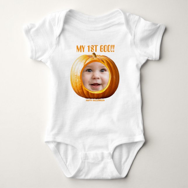 Boo! | Spooktacular Baby Birthday T Shirt (Framsida)