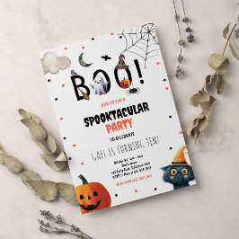 Boo Spooktacular Halloween Barns födelsedag Inbjudningar