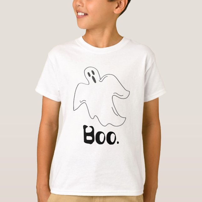 Boo! Spooky Ghost Halloween Costume Party Tee (Framsida)