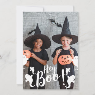 Boo! Spooky Halloween Family Photo Julkort