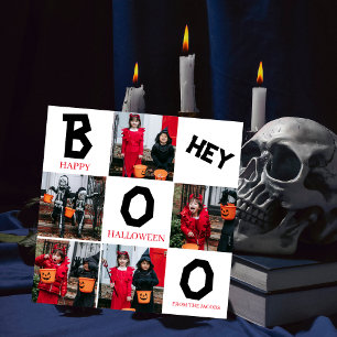 Boo Spooky Pumpkins Halloween Family 5 Photo Julkort
