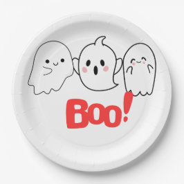 Boo! Spooky & Roligt Halloween Pappra Tallrikar