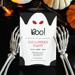 Boo! Spooky spöket Halloween fest Inbjudningar