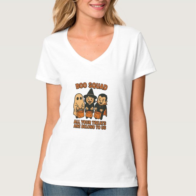 Boo Squad – All Your Treats Are Belong To Us T Shirt (Framsida)