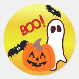 Boo Sticker Runt Klistermärke