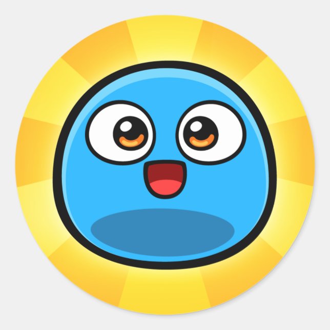 Boo Stickers Runt Klistermärke (Framsida)