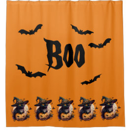 Boo | Svart katt och Jack-o-Lantern Orange