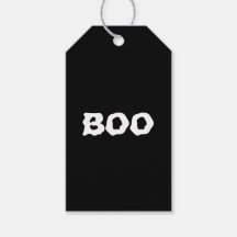 Boo svarta och vita skrämmande Halloweenpresenter