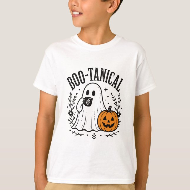Boo-tanisk sött spökdesign t shirt (Framsida)