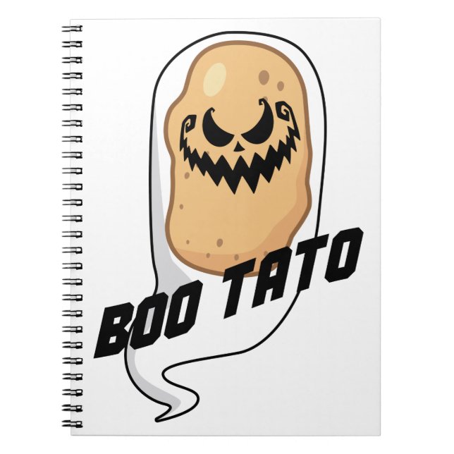 Boo-Tato Spooky Potato Food Halloween Anteckningsbok (Framsidan)