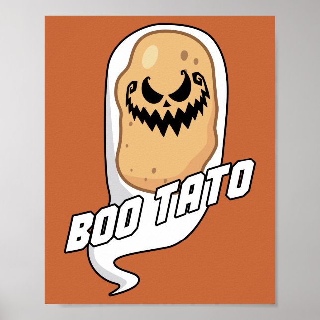 Boo-Tato Spooky Potato Food Halloween Poster (Framsidan)