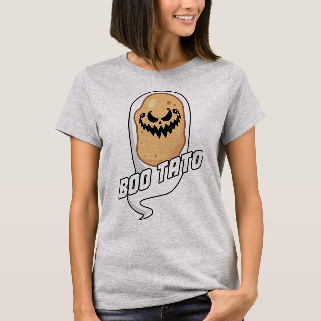 Boo-Tato Spooky Potato Food Halloween T-Shirt (Framsida)