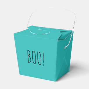 Boo teal, enkel typografi roligt Halloween Presentaskar