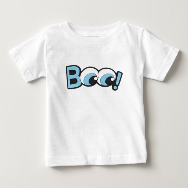 Boo! Tecknad Ögon T-Shirt (Framsida)