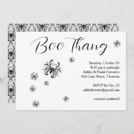 Boo Thang Creepy Spiders Halloween fest Inbjudningar