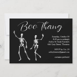 Boo Thang Dancing Skeletons Halloween fest Inbjudningar