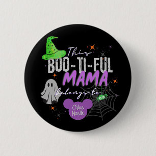 Boo-ti-ful Mamma Pin Anpassningsbar Halloween Gi Knapp