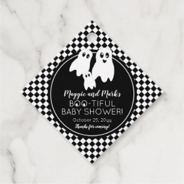 BOO - TIFUL Baby Shower BW Halloween Tack Gåvor Etiketter