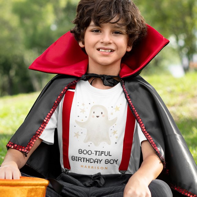 BOO-tiful Birthday Boy' Friendly Ghost T Shirt (Skapare uppladdad)