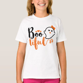Boo tiful Cute Ghost som säger Halloween T Shirt