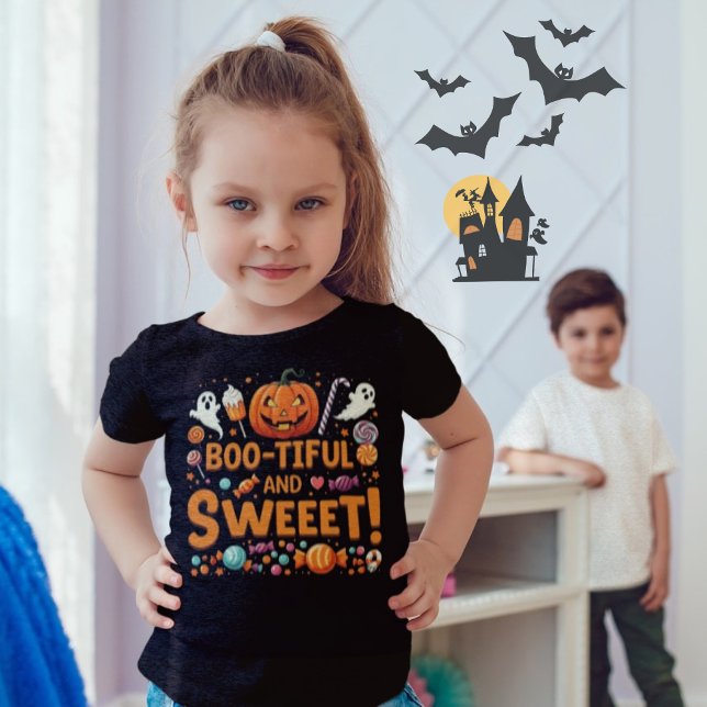 Boo Tiful Family Matching Halloween Girls T-shirt (Halloween Matching Family)