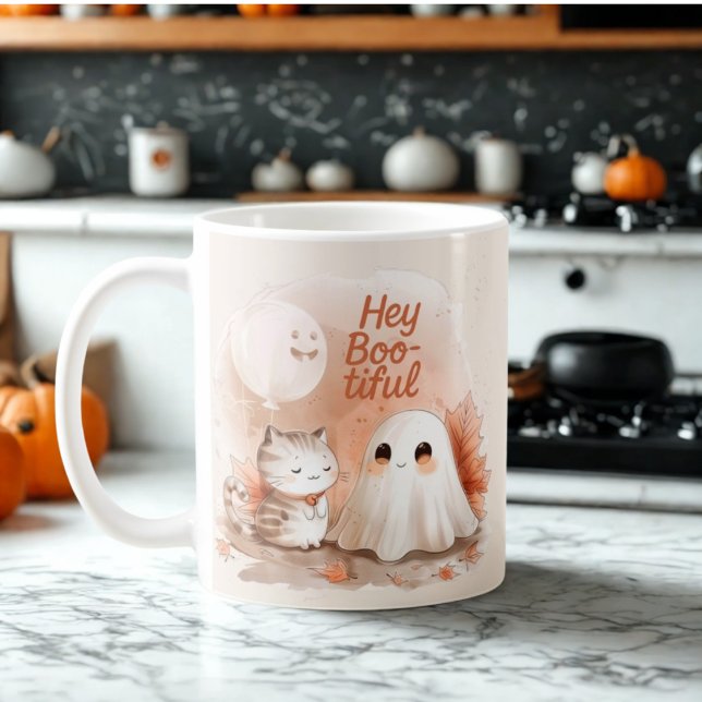 Boo-tiful Ghost - Sweet Halloween & Fall Charm Kaffemugg (Skapare uppladdad)