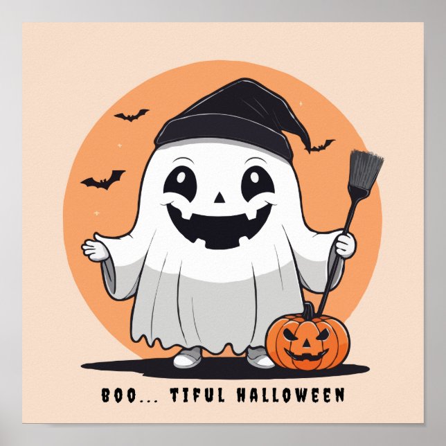 Boo Tiful Halloween Ghost Poster (Framsidan)