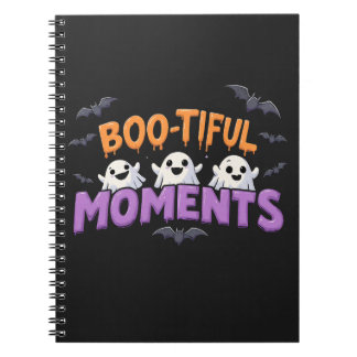 Boo-Tiful Moments Cute Halloween Ghosts and Bats Anteckningsbok